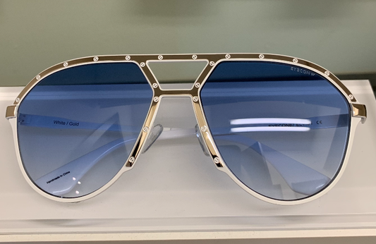 Model Elvis 1 -White Aviator Sunglasses